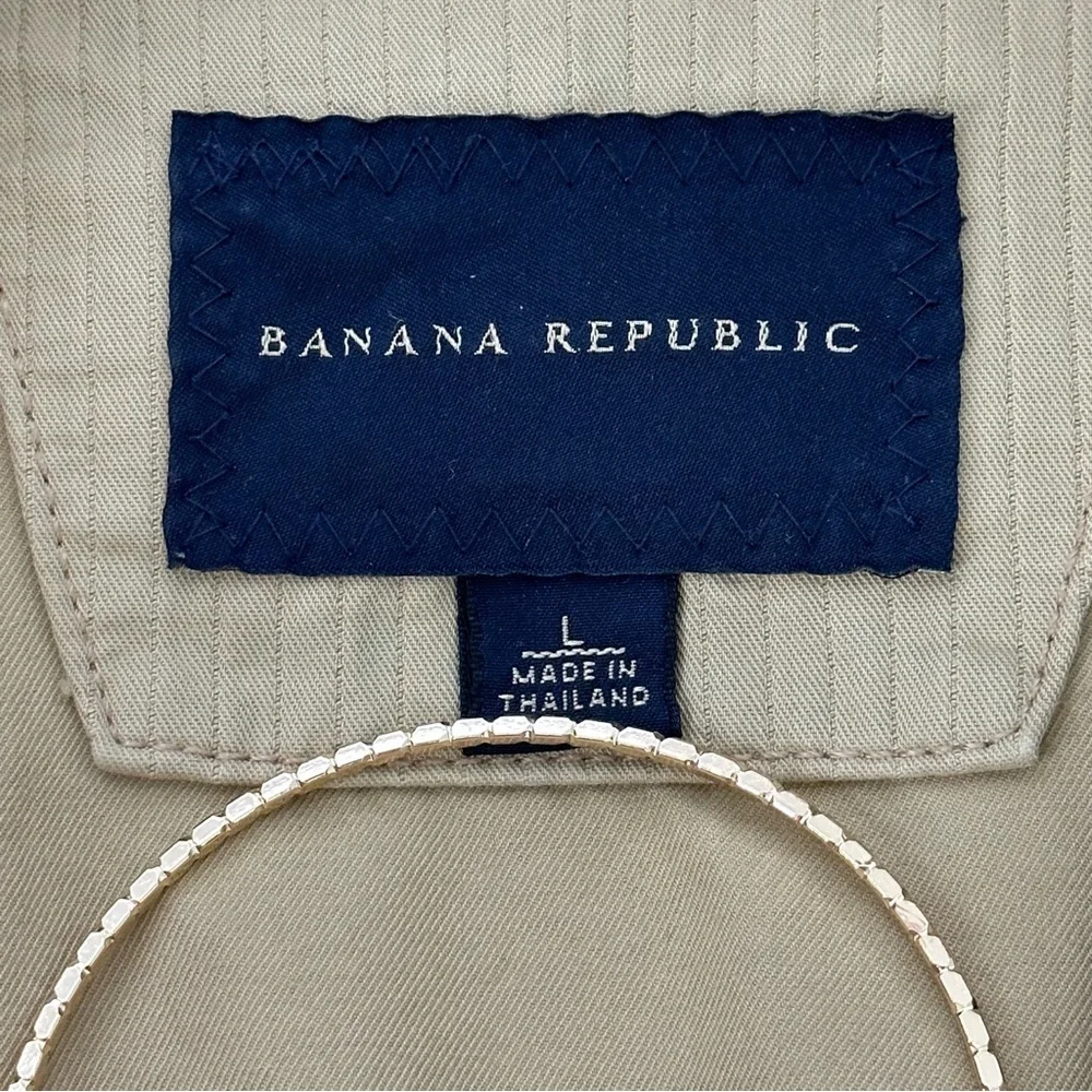 BANANA REPUBLIC men’s jacket CASUAL long sleeve TAN khaki stylish Ribbed L